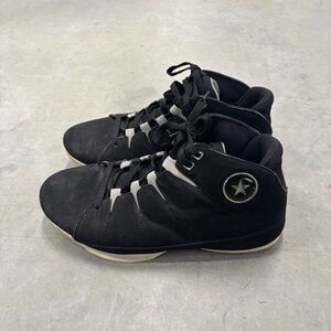 Vintage 90s Converse Black Synthetic Hightop‎ Sneakers Mens Size 8
